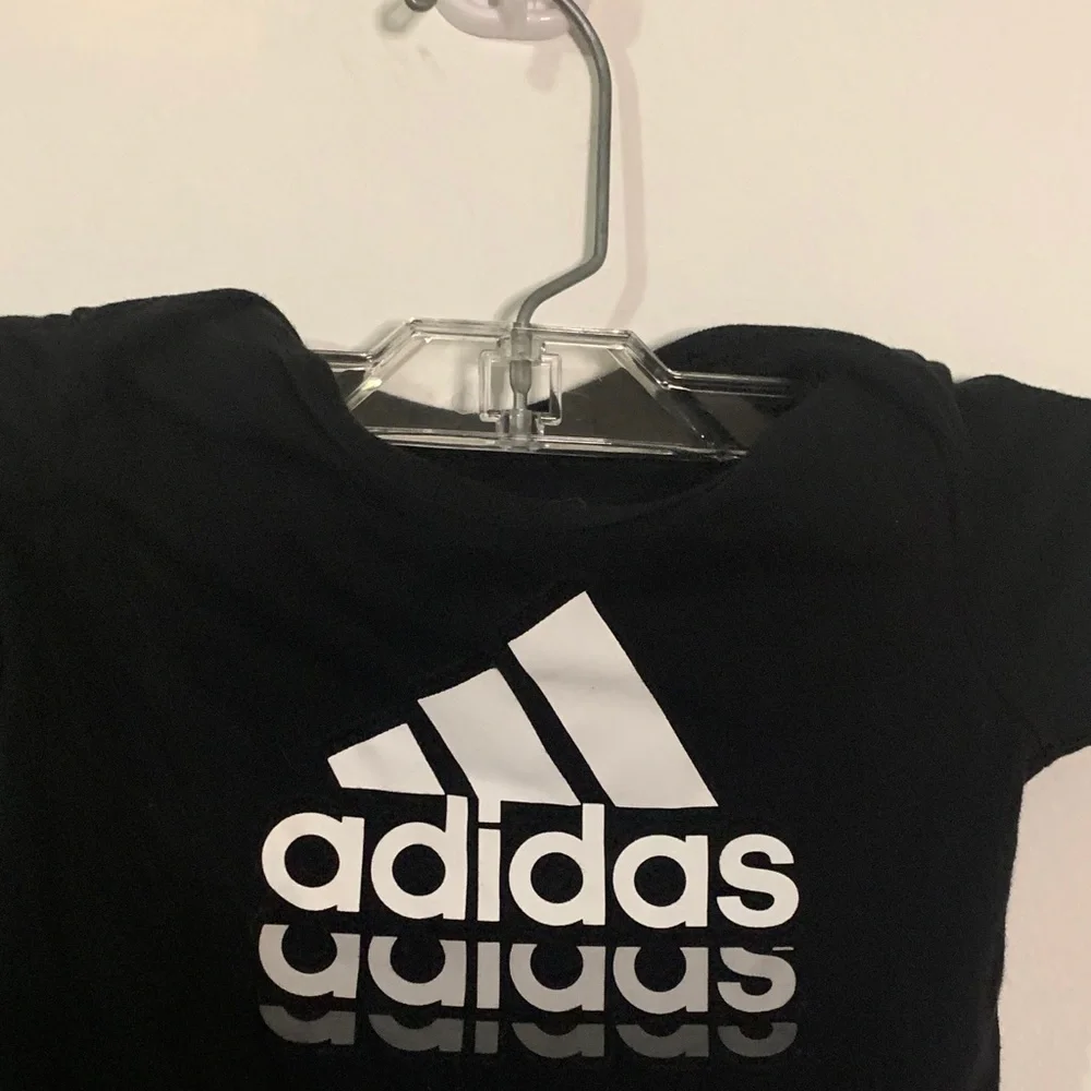 Adidas Black and White Kids Bodysuit